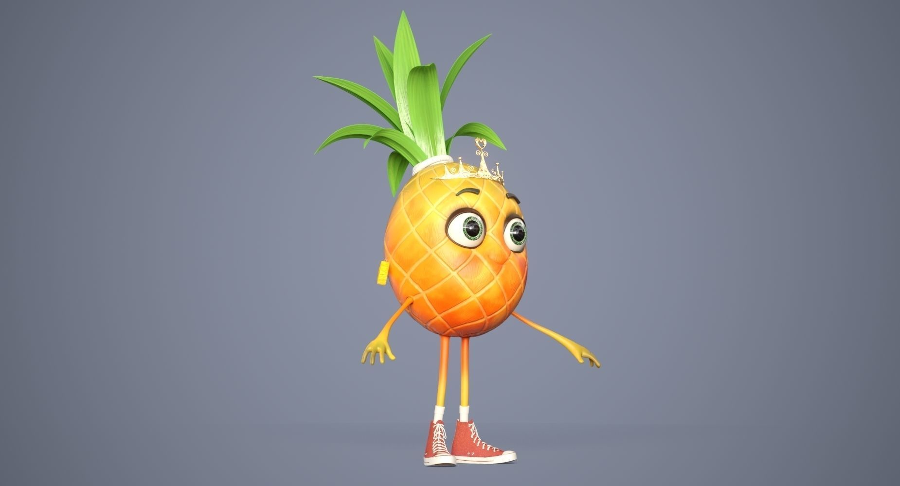 Pineapple Girl 3D model_7