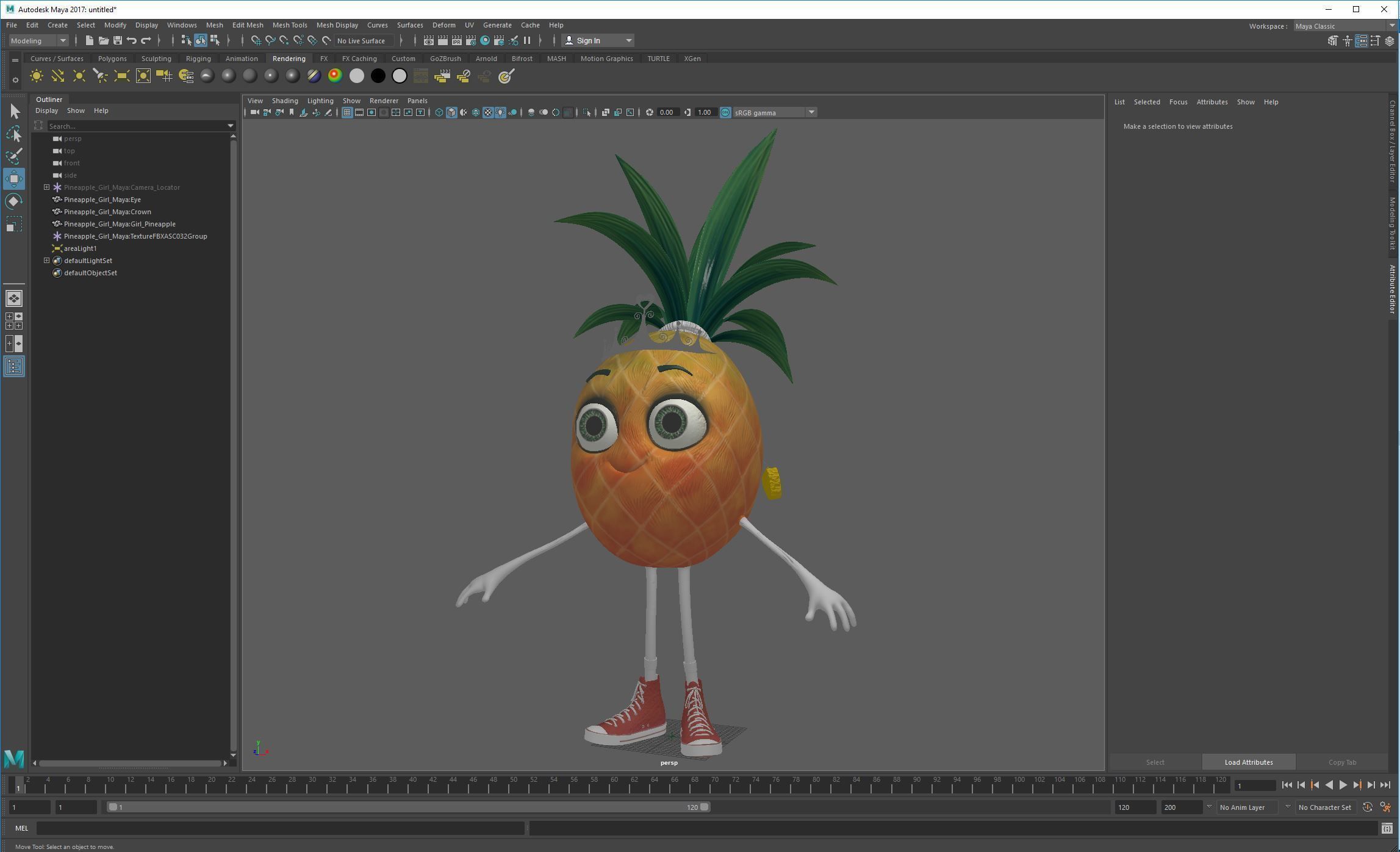Pineapple Girl 3D model_16