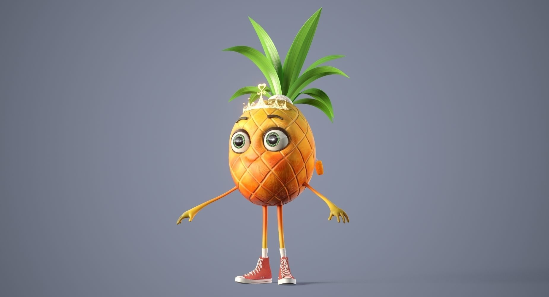 Pineapple Girl 3D model_3