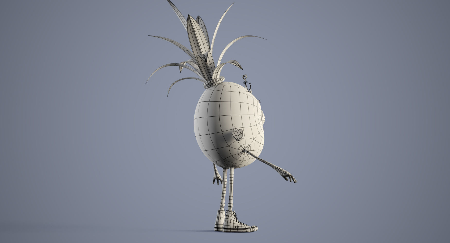 Pineapple Girl 3D model_11