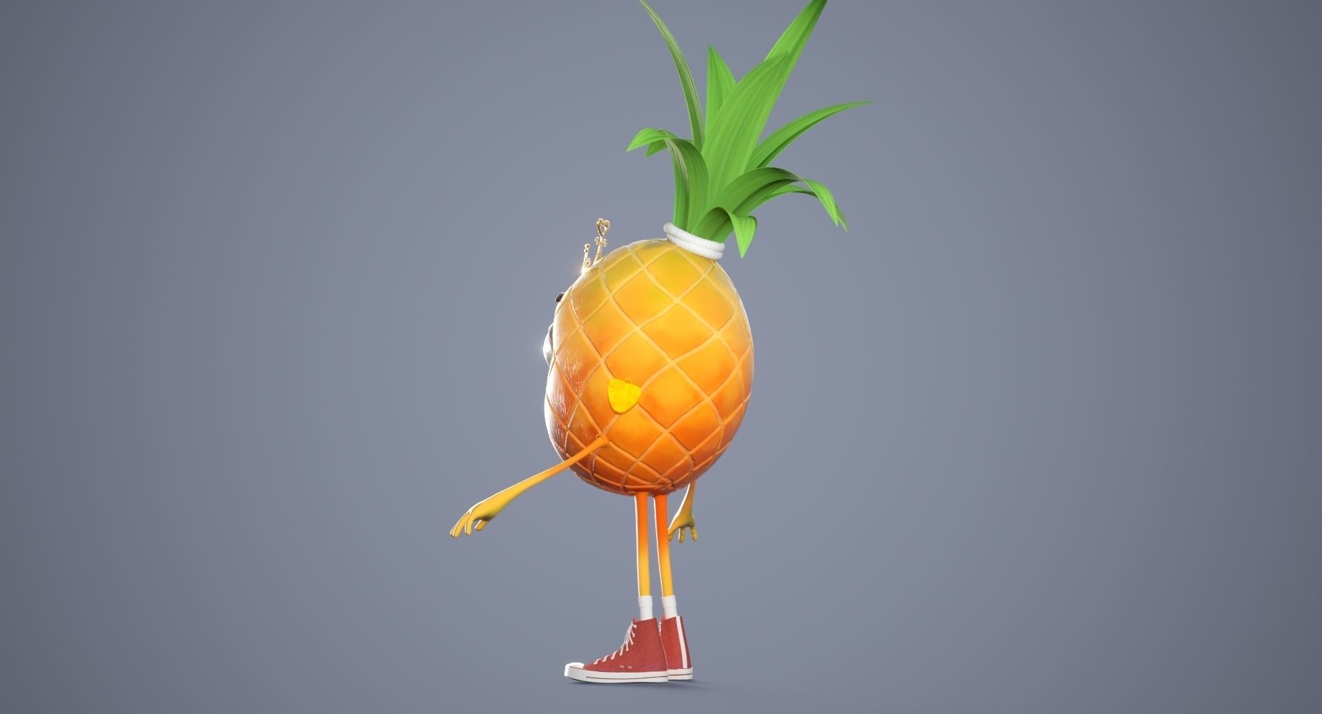 Pineapple Girl 3D model_5