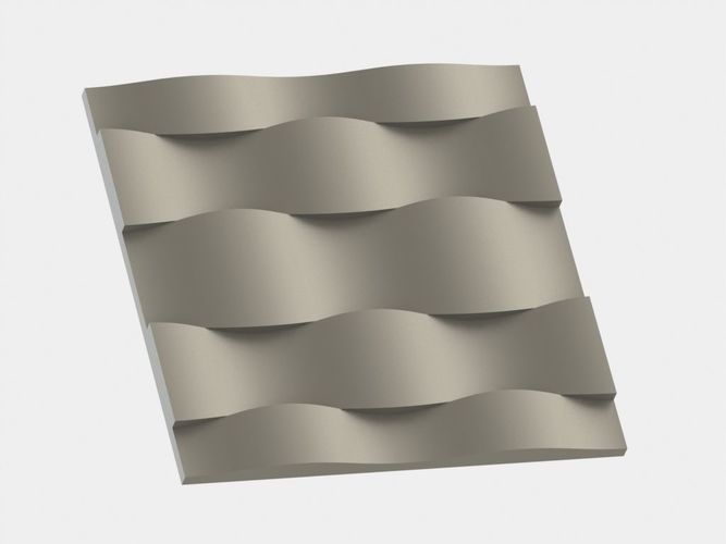 3D Wall Panel Wawes 2 3D print model