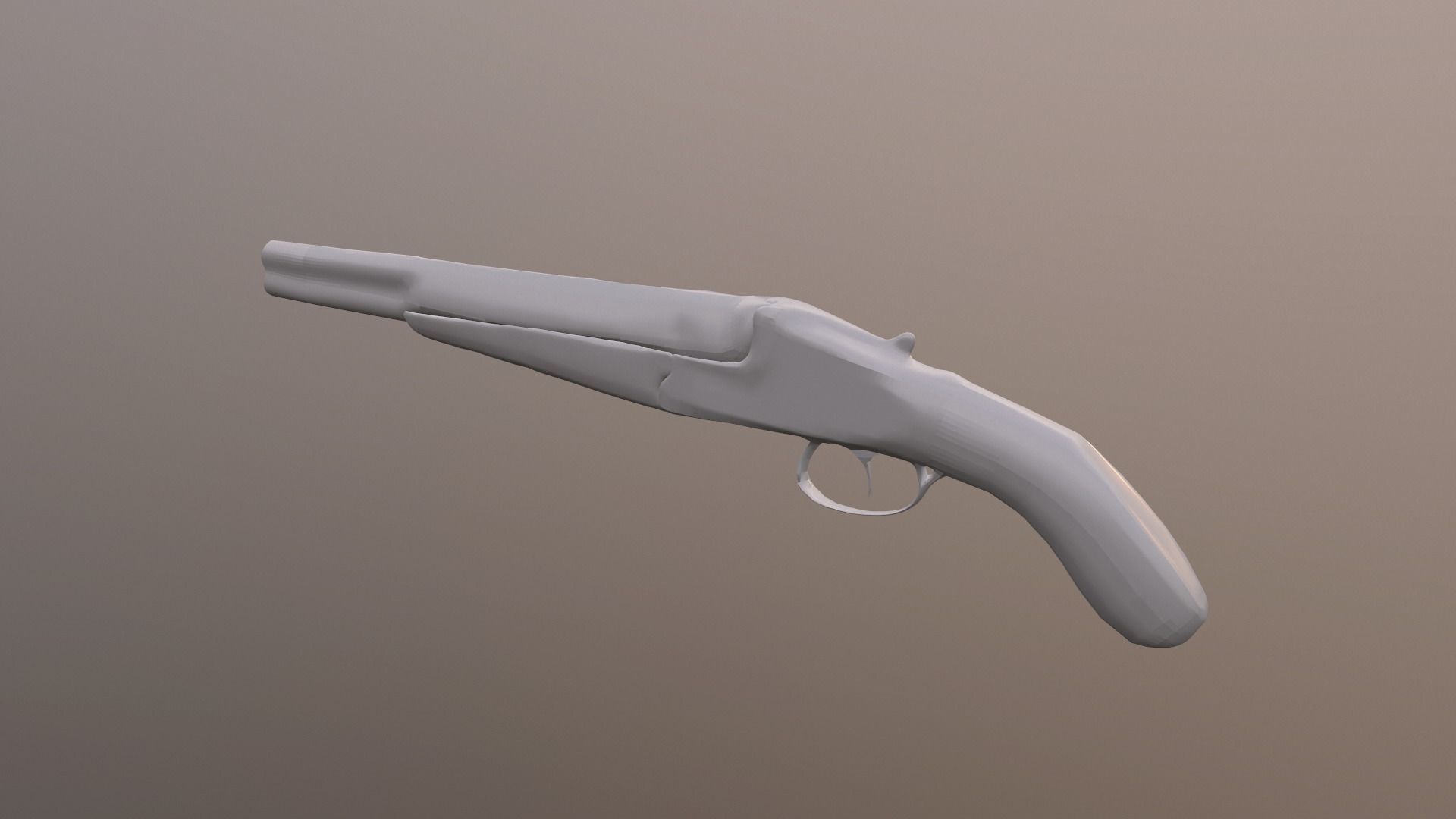 Game Ready Sawed off  double barrel Shotgun Low-poly 3D model_5