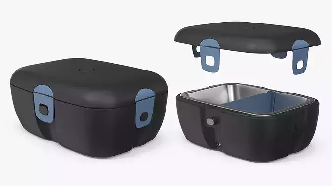 Portable Electric Lunchbox in Exploded View 3D model 6
