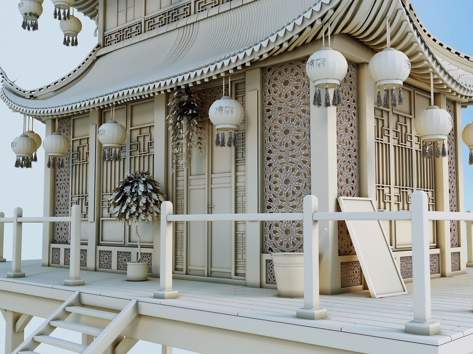 Chinese House 3D model_21