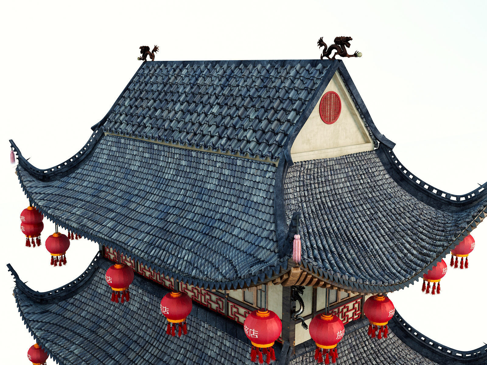 Chinese House 3D model_11
