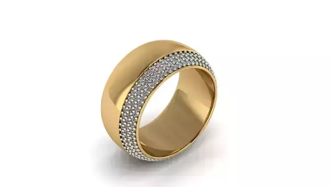 HU0003BY gold ring with diamonds