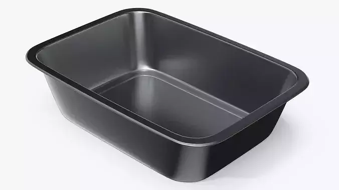 Heat Resistant Food Pan Bowl from Stainless Steel 3D model