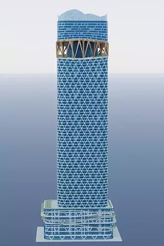 Torch Tower Tokyo Torch 385m Skyscraper Japan Landmark Low-poly 3D model 3