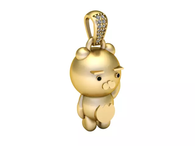Cute Bear Pendant 3D print model