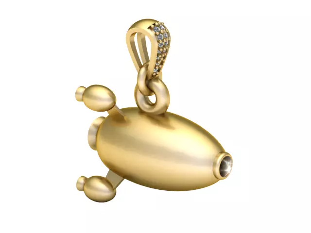 Cute Submarine Pendant 3D print model