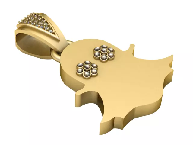 Floral Manta Pendant 3D print model