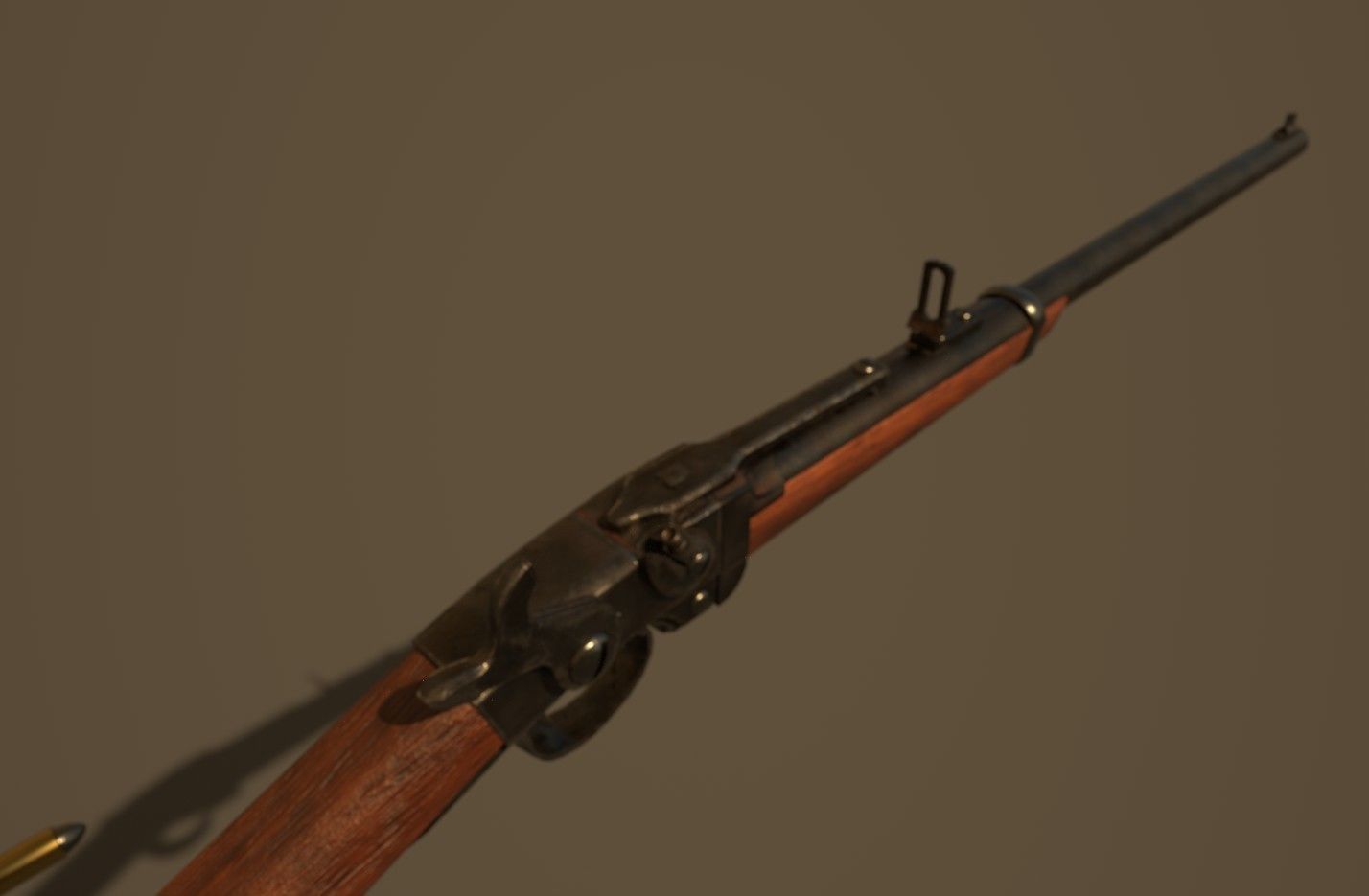 Smith Carbine Game Ready Low-poly 3D model_2