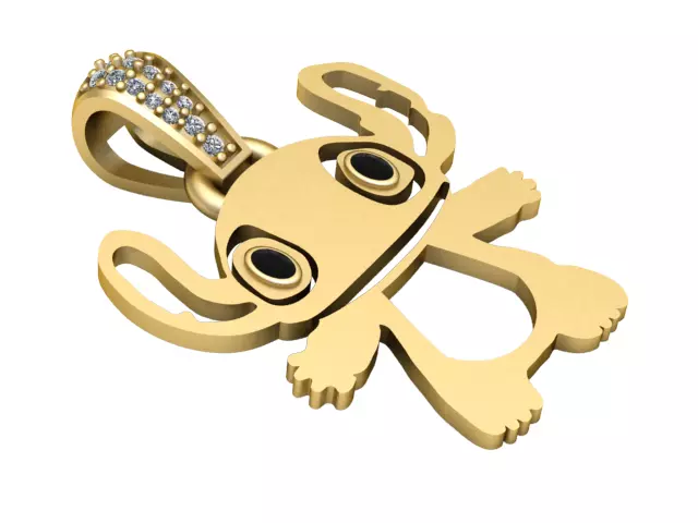 Cute Alien Pendant 3D print model