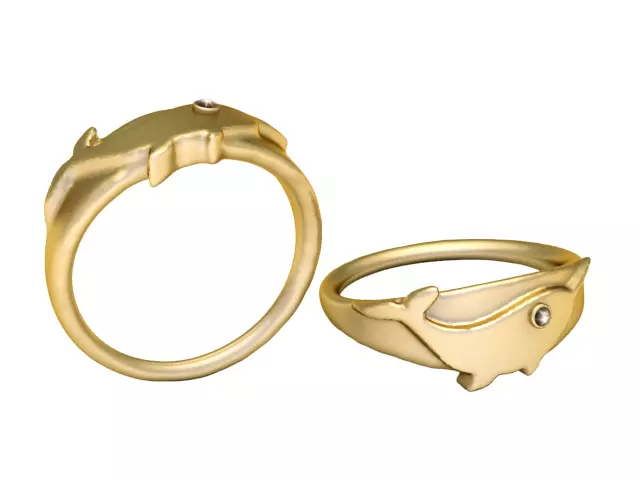 Whale Tail Ring 3D print model