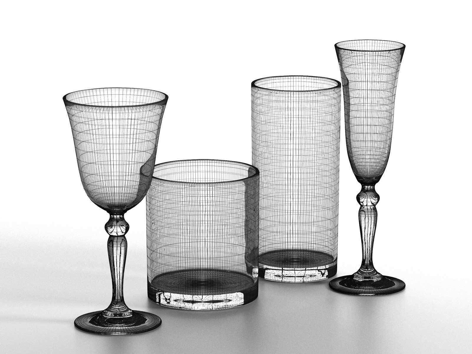 RCR Melodia Glass Set 3D model_1