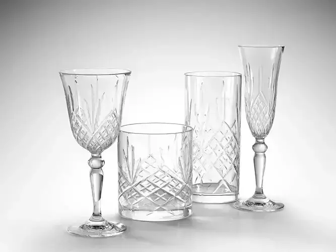 RCR Melodia Glass Set 3D model