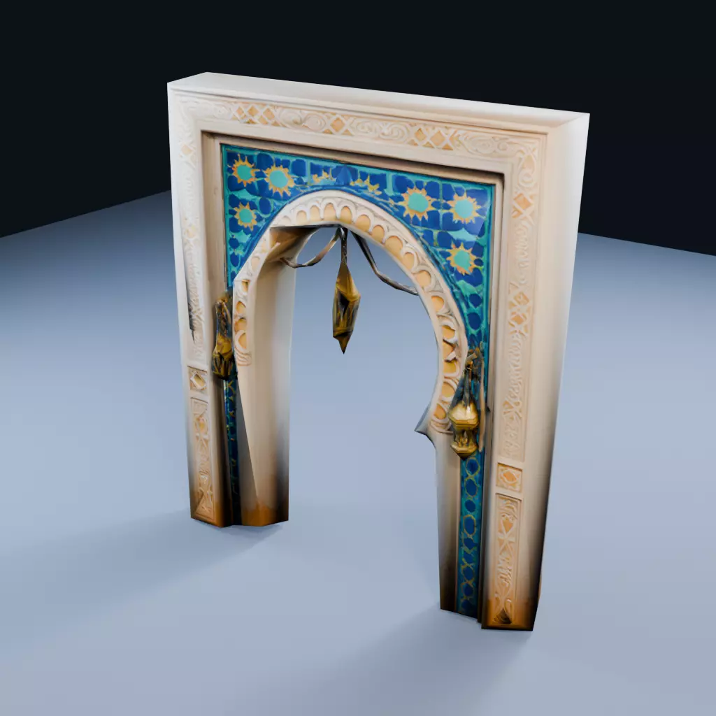 Large Horseshoe Arch Low Poly PBR Game Asset Low-poly 3D model