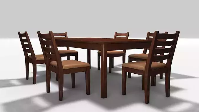 Dining Table and Chair 3D model 3