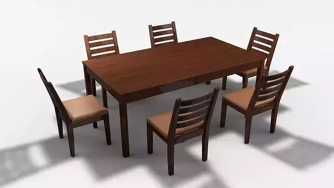 Dining Table and Chair 3D model