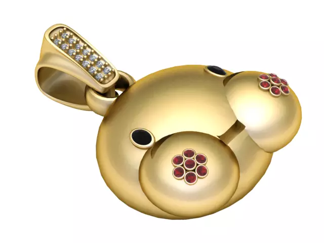Cute Puppy Pendant 3D print model
