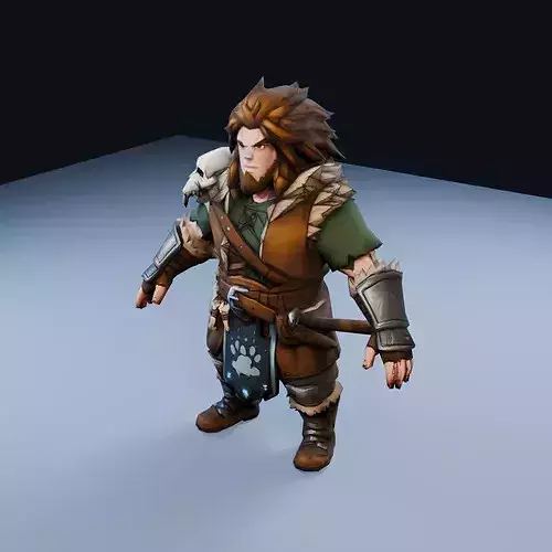 Beastmaster Low Poly PBR Game Asset