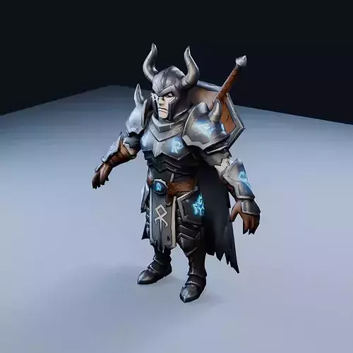 Death Knight Low Poly PBR Game Asset