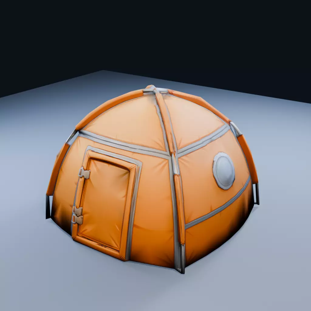 Arctic Research Tent Low Poly PBR Game Asset Low-poly 3D model