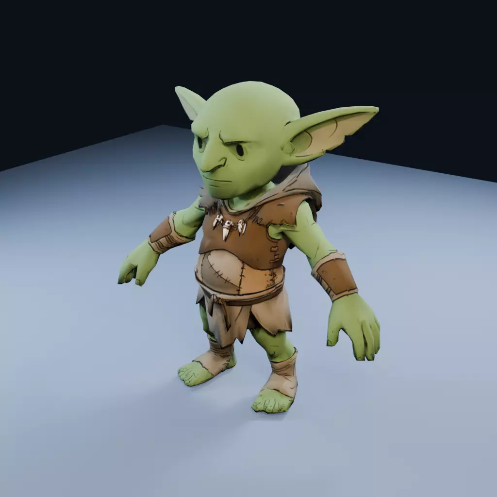 Goblin Saboteur Low Poly PBR Game Asset Low-poly 3D model