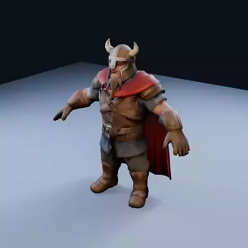 Human Fighter Low Poly PBR Game Asset