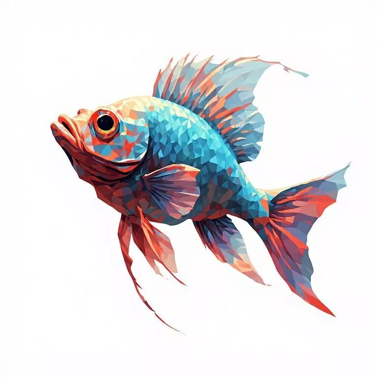 Low Poly Angelfish 3D Model - Geometric Marine Asset 3D print model