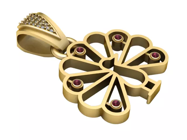 Peacock Pendant 3D print model