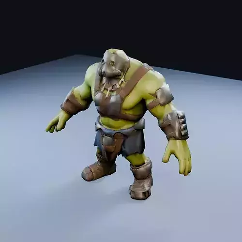 Super Mutant Bruiser Low Poly PBR Game Asset