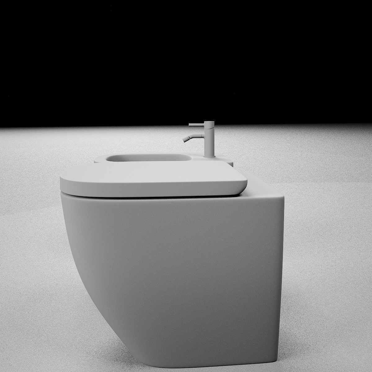 Laufen Palomba Floorstanding bidet and WC 3D model_7