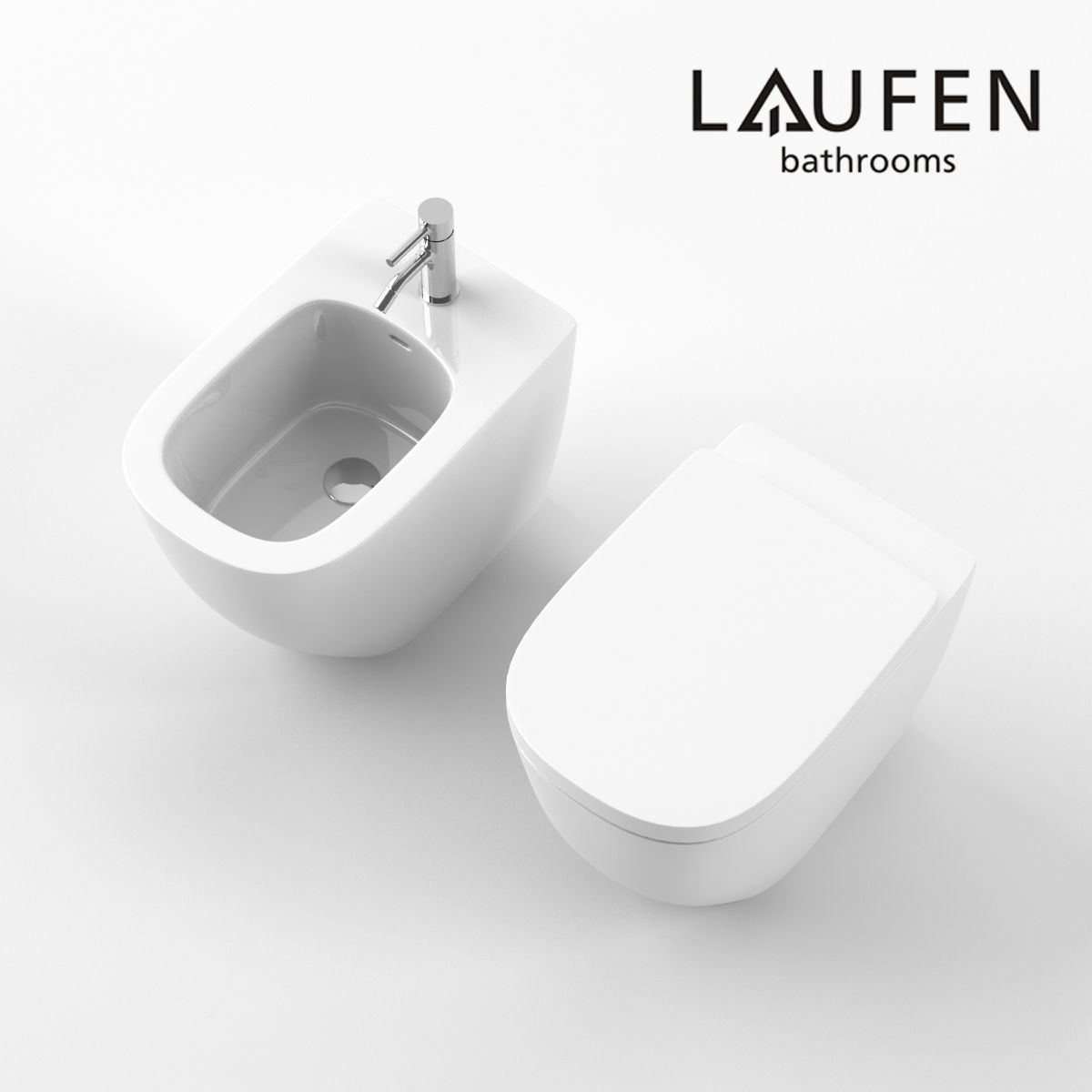Laufen Palomba Floorstanding bidet and WC 3D model_1