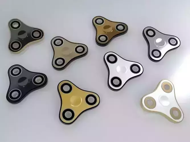 8 Spinner Fidget Widget - Pack 02 3D model