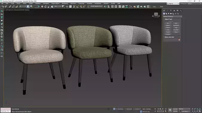 Charlotte Chair 3D model 7