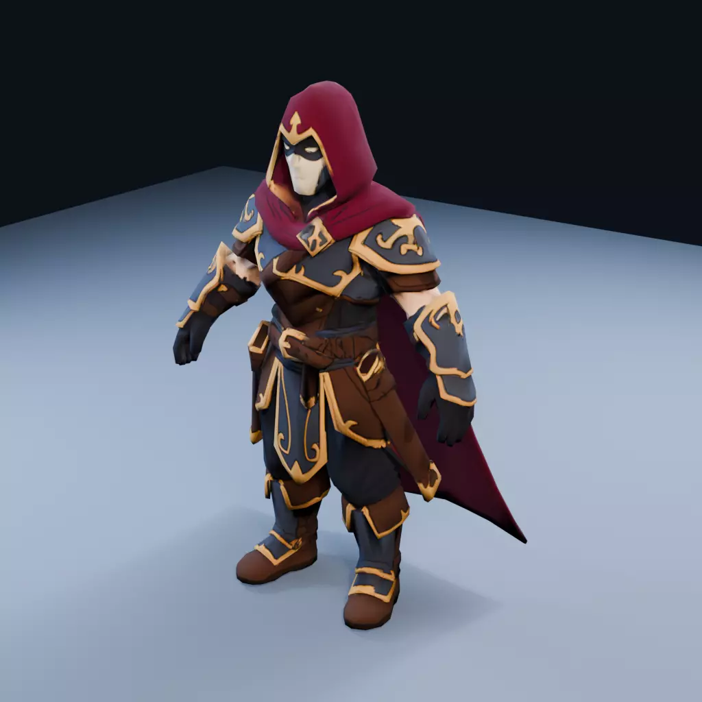 Dual Blade Low Poly PBR Game Asset Low-poly 3D model