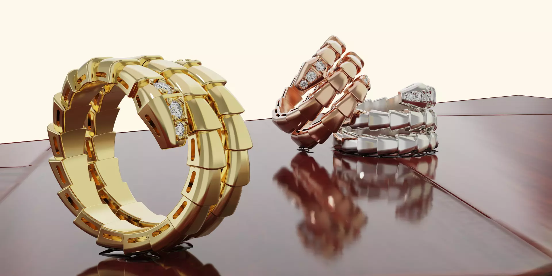 - Ring Bvlgari - Serpenti double 3D print model