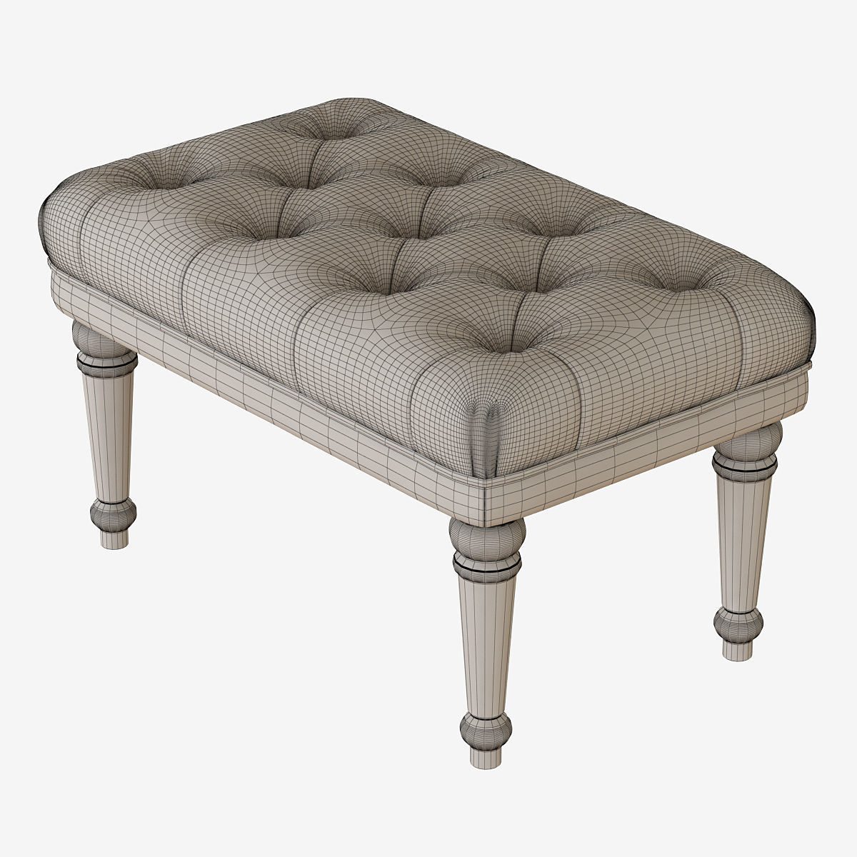 Pouf Louis-Philippe 3D model_4