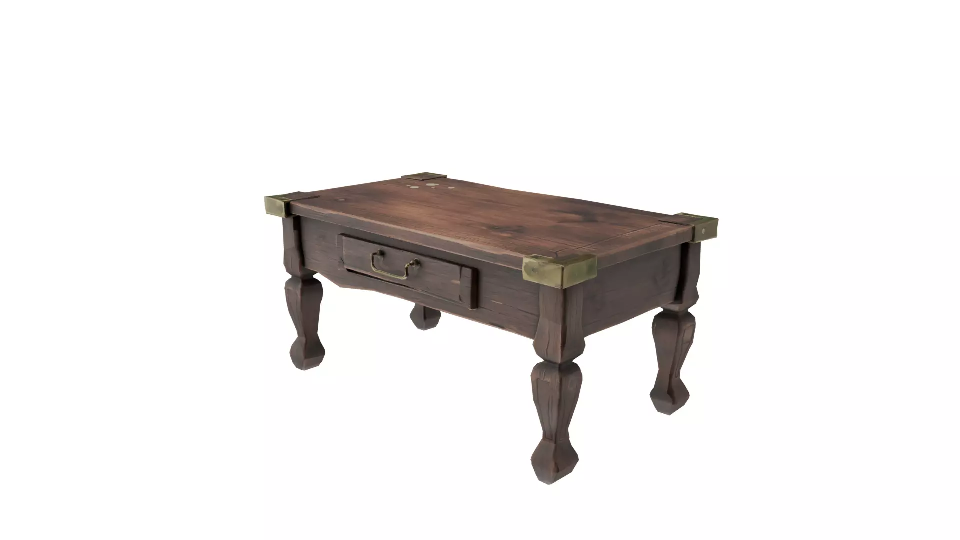 Table Vintage Table 3D Model Low-poly 3D model