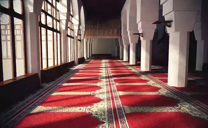 old Islamic  mosque Interior Low-poly 3D model