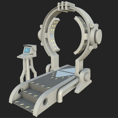 Sci-fi prop Teleport Low-poly 3D model