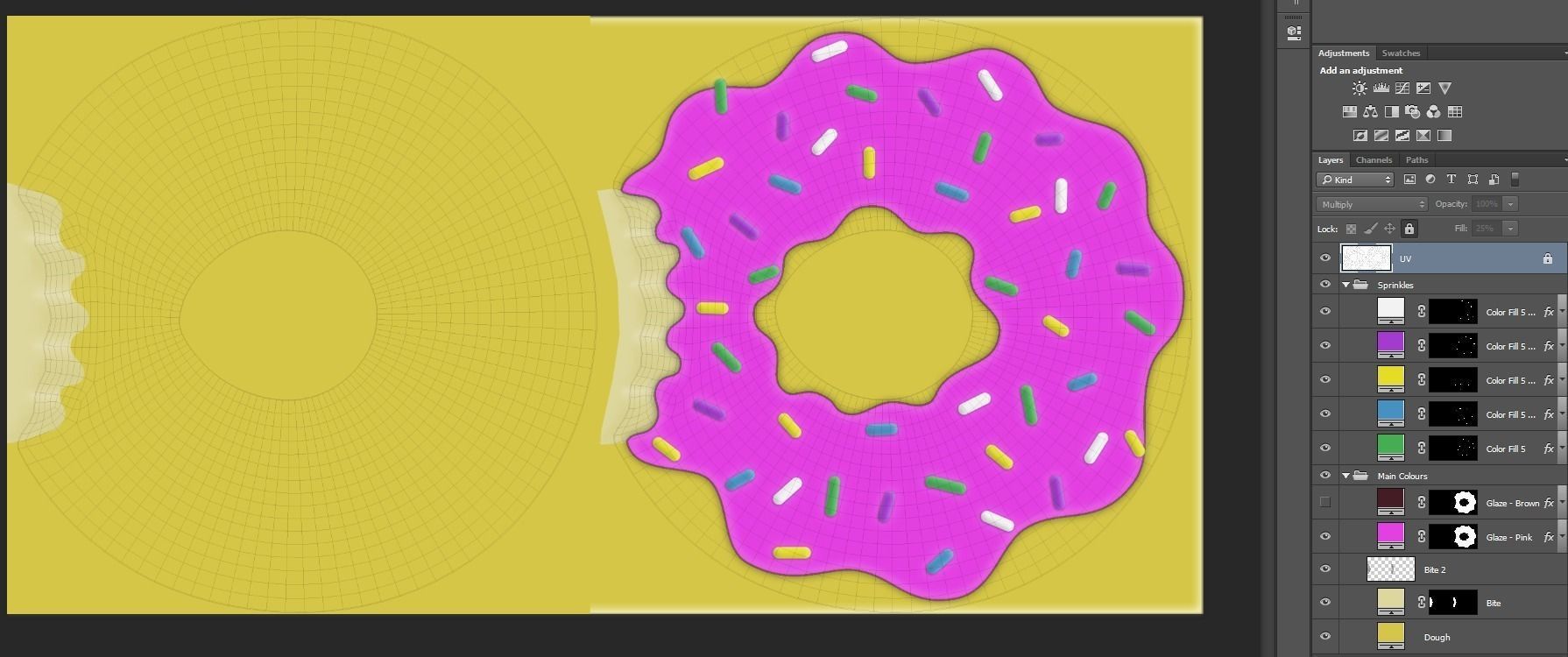 Donut Pool Float PBR 3D model_13