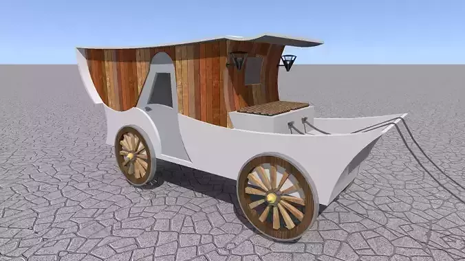 fiacre horse drawn carriage in desert