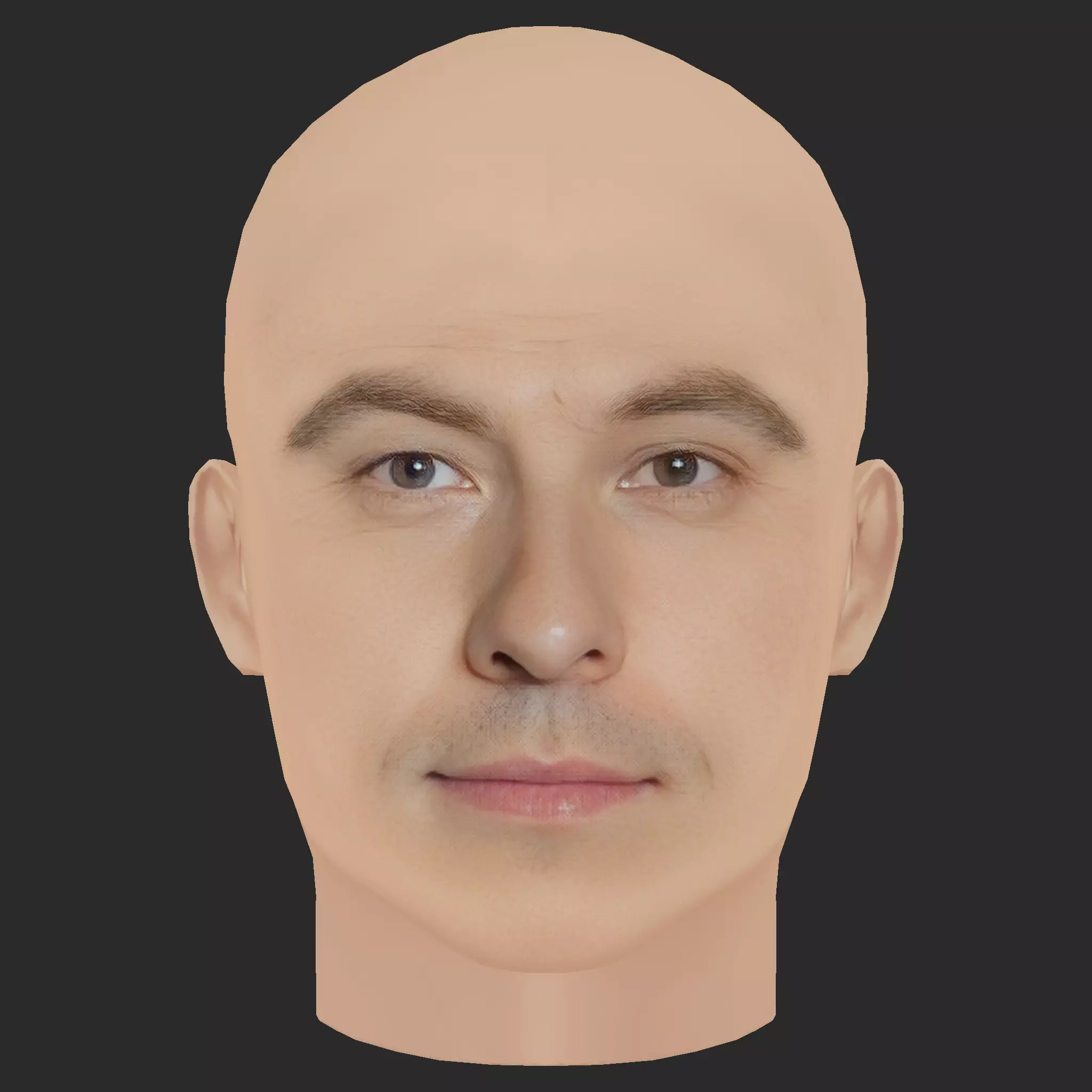 Low Poly David Walliams Head Low-poly 3D model