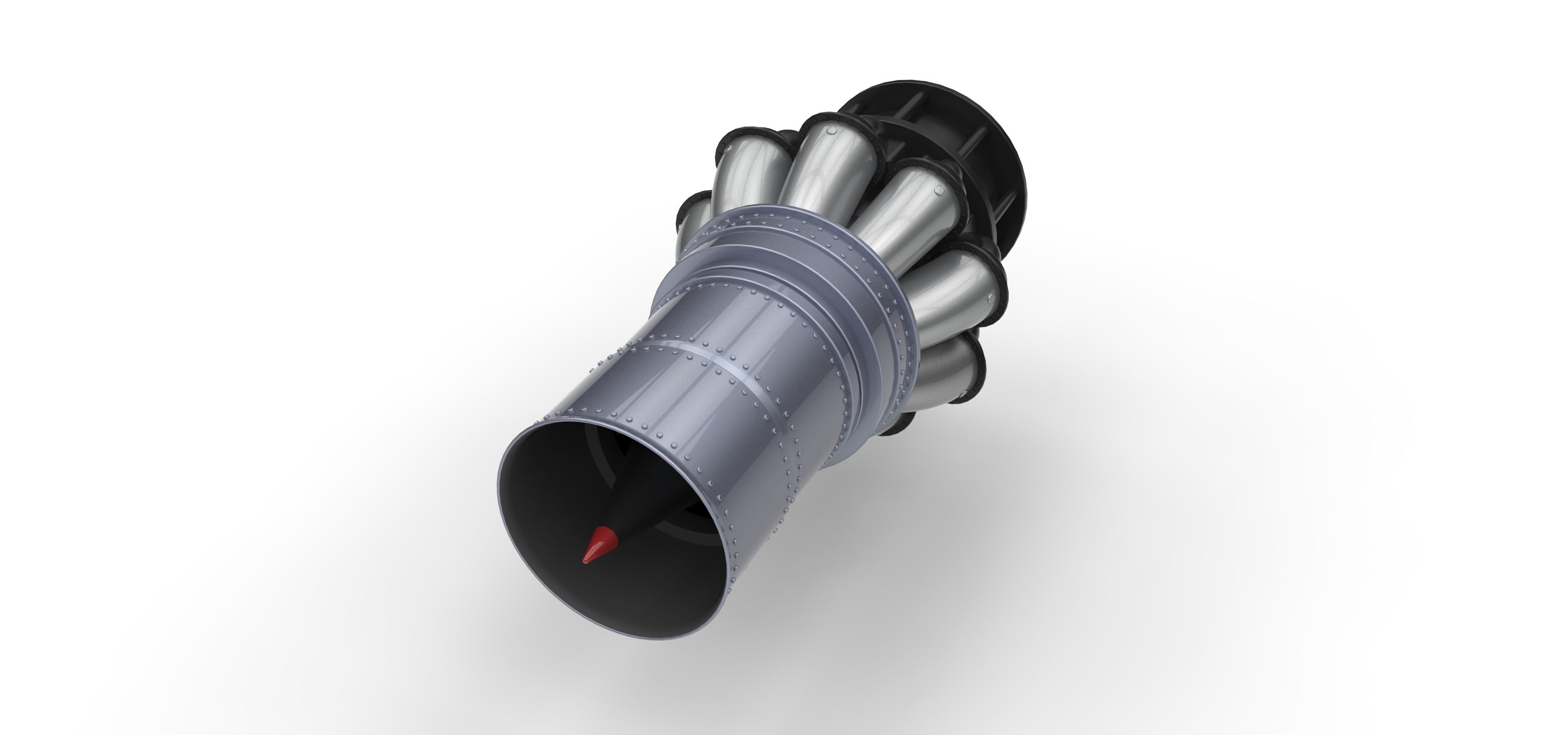 Jet engine 3D model_2