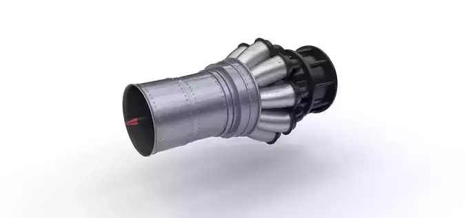 Jet engine 3D model