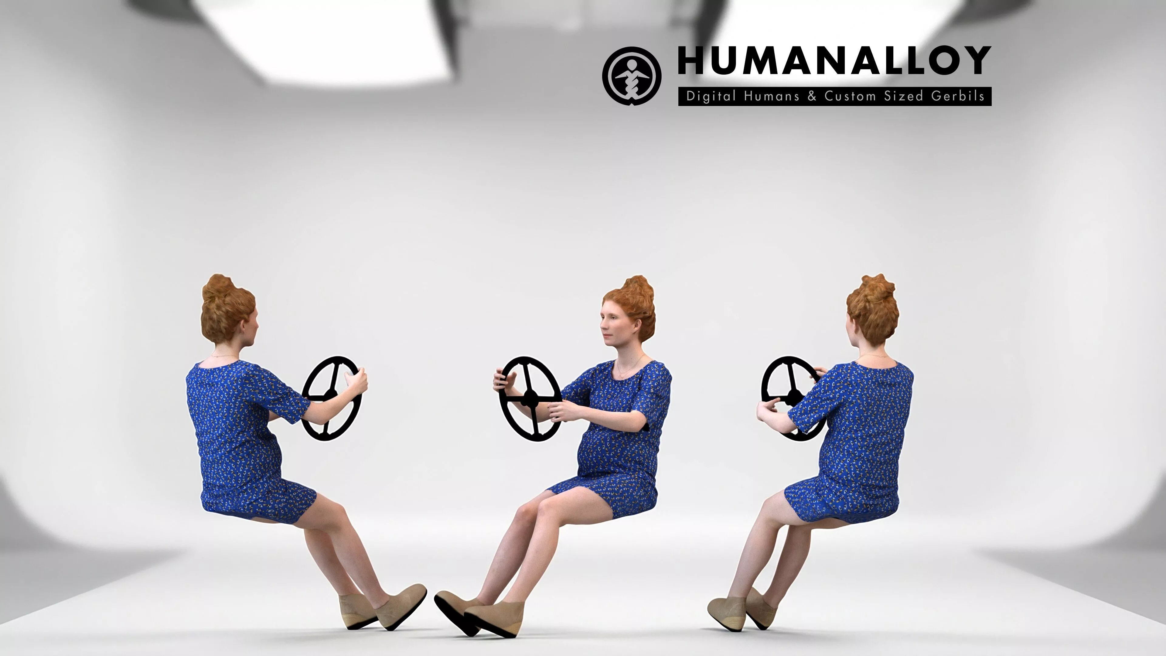 Young Caucasian man driving car in casual transitional seasonal 3D model