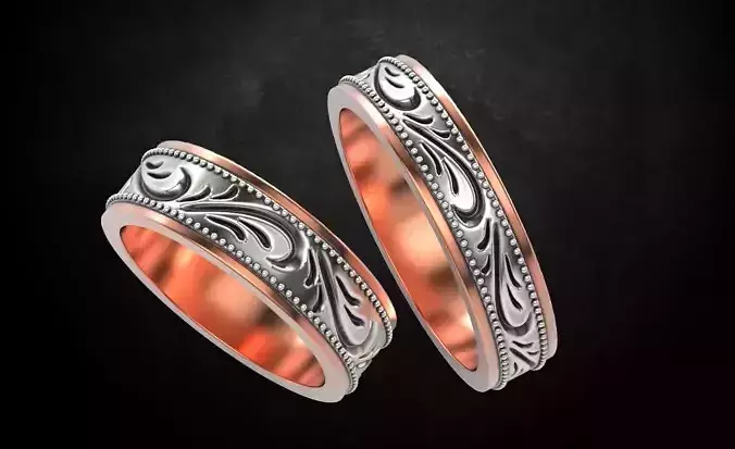 Rings pair of gold wedding